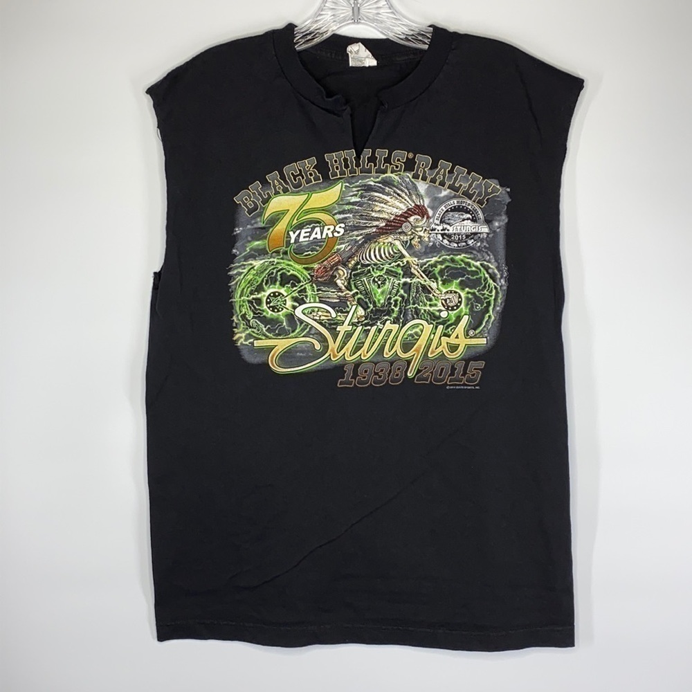Sturgis 75th Annual Black Hills Motor Classic Rally Cut Off Tshirt 2014